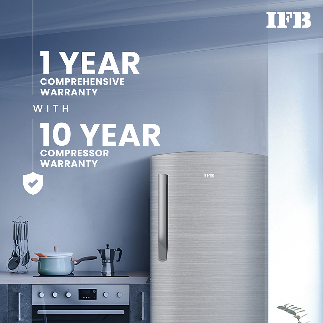 IFB Single Door Refrigerator, 248 Liter Gross, Brush Grey Color