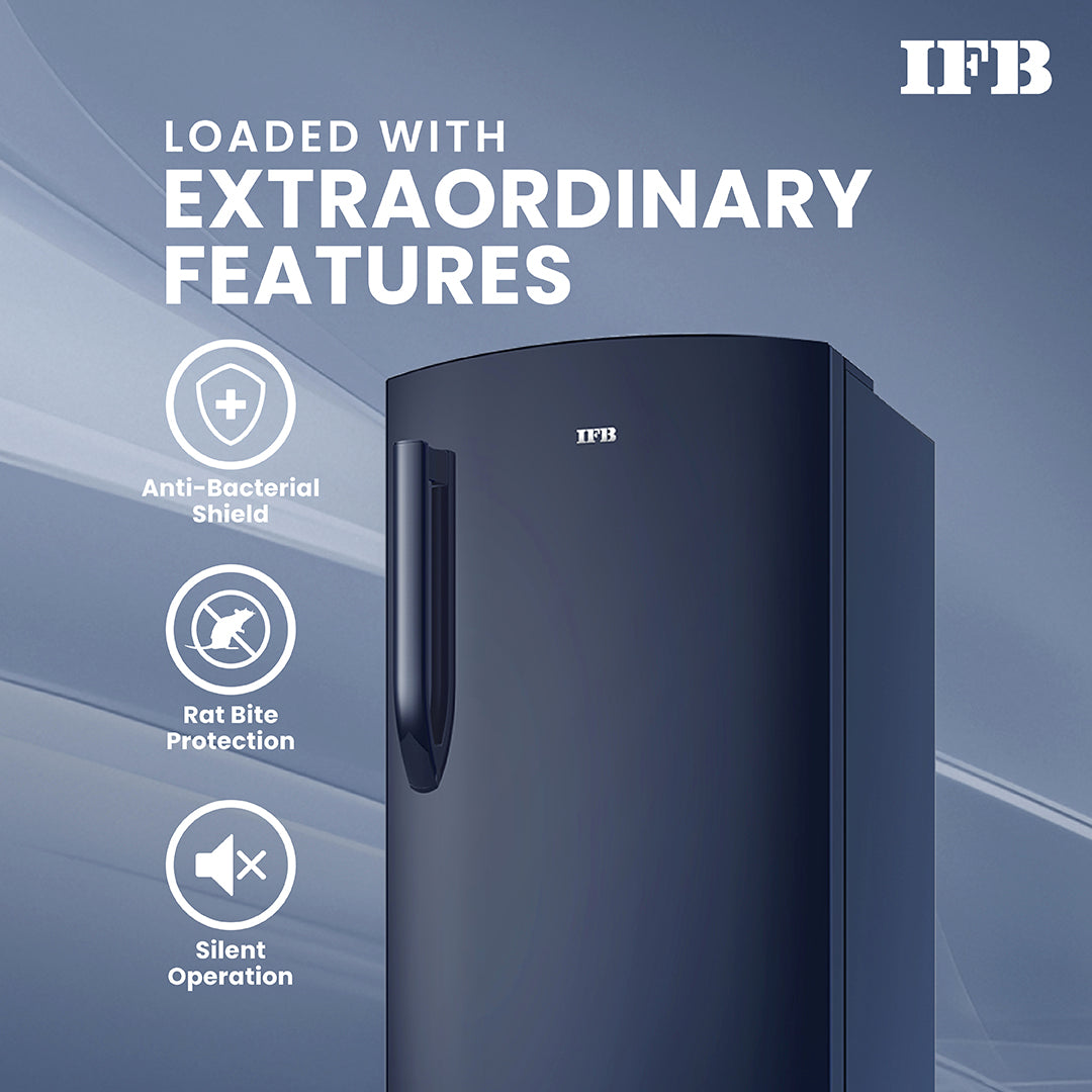 IFB Single Door Refrigerator, 213L Gross, Cobalt Blue Color