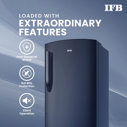 IFB Single Door Refrigerator, 213L Gross, Cobalt Blue Color