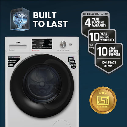 IFB 10 Kg 5 Star, DeepClean®, AI Powered, WiFi, Fully Automatic Front Load Washing Machine (EXECUTIVE PLUS MBN 1014KH, PowerSteam®, 9 Swirl, Steam Refresh, Inbuilt Heater, Eco Inverter, Grey White)