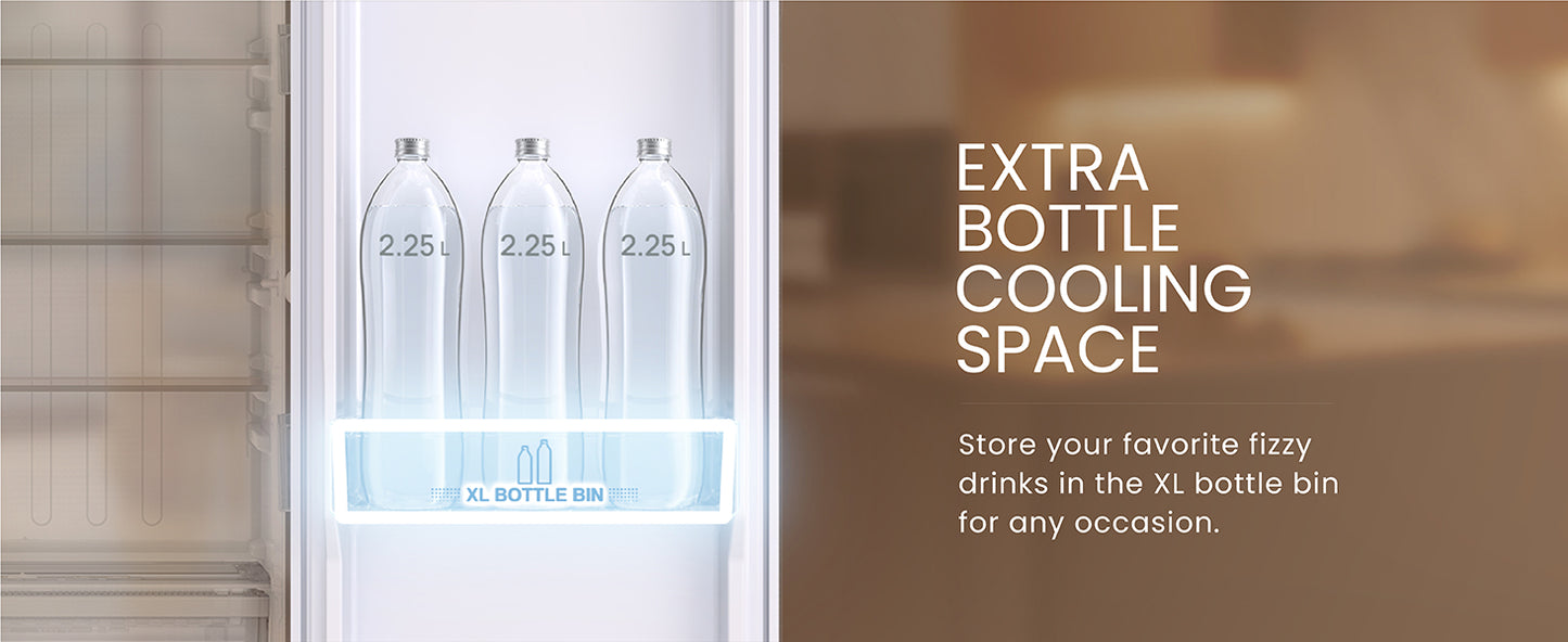 IFB 400L Frost Free Double Door Refrigerator – Brush Grey Metal Stainless | Convertible Fridge-Freezer | Inverter Compressor | Model: IFBFF-3151IMS-EUA