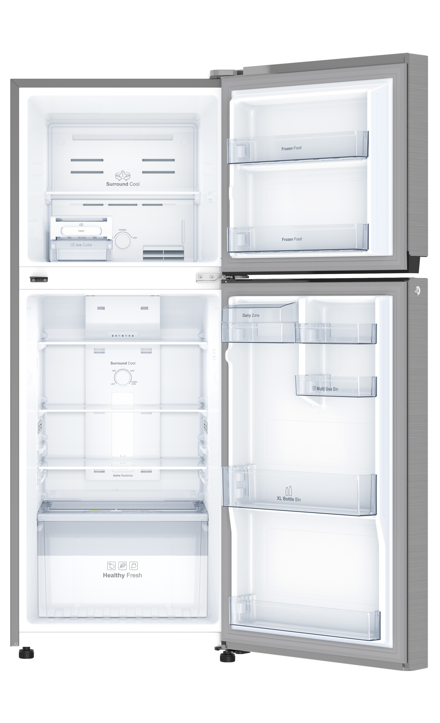 IFB 364L Frost Free Double Door Refrigerator – Brush Grey | 7-in-1 Convertible Multi Modes | E-Tech 360° Cooling | Quadra Crisper with Humidity Control | Energy Efficient | Model: IFBFF-2901FBS-EUA