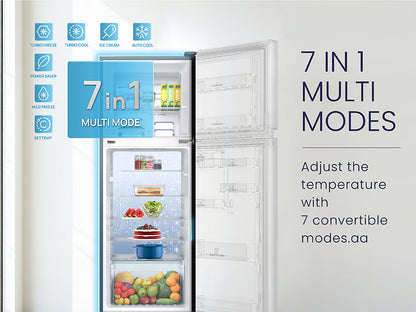 IFB 364L Frost Free Double Door Refrigerator – Brush Grey | 7-in-1 Convertible Multi Modes | E-Tech 360° Cooling | Quadra Crisper with Humidity Control | Energy Efficient | Model: IFBFF-2901FBS-EUA