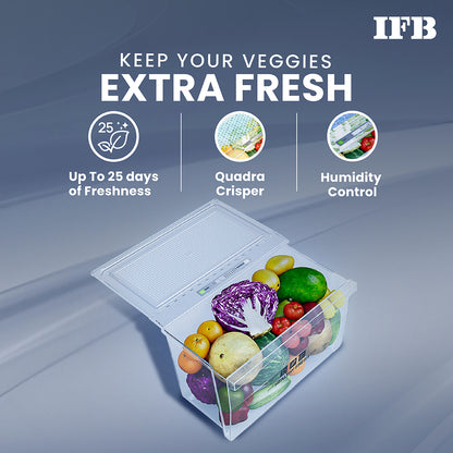 IFB Single Door Refrigerator, 248 Liter Gross, Brush Grey Color