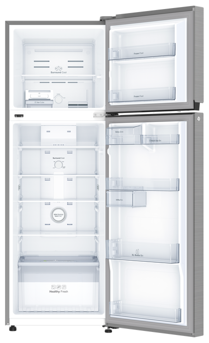 IFB 425L Frost Free Double Door Refrigerator – Brush Grey Metal Finish | Convertible Fridge-Freezer