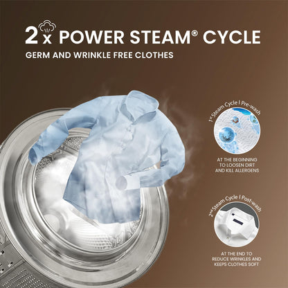 IFB 10 Kg 5 Star, DeepClean®, AI Powered, WiFi, Fully Automatic Front Load Washing Machine (EXECUTIVE PLUS MBN 1014KH, PowerSteam®, 9 Swirl, Steam Refresh, Inbuilt Heater, Eco Inverter, Mocha)