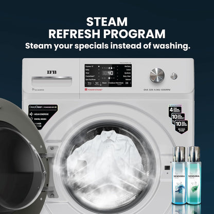 IFB 10 Kg 5 Star, DeepClean®, AI Powered, WiFi, Fully Automatic Front Load Washing Machine (EXECUTIVE PLUS MBN 1014KH, PowerSteam®, 9 Swirl, Steam Refresh, Inbuilt Heater, Eco Inverter, Grey White)